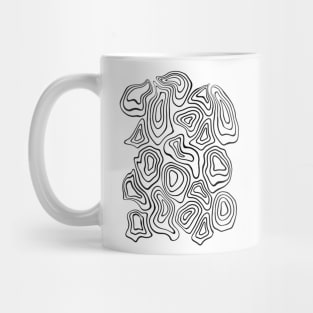 Black Minimalist Geode Drawing Mug